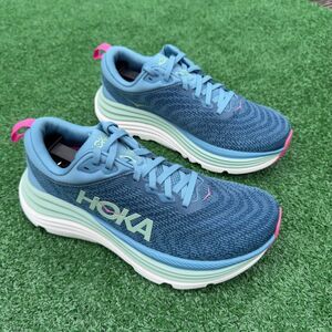 Hoka One One Women's Blue Teal Running Shoes with Pink Accents